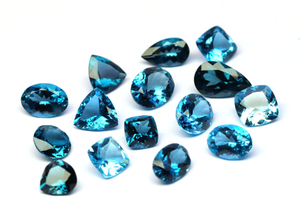 Attractive loodon Blue Topaz gemstone Loose MIX Shape semiprecious Lazy Topaz Blue faceted Stone - Product Image 2