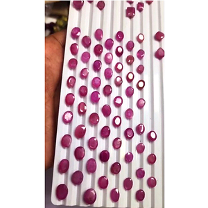 164 pièces de Bangkok rubis 7x5 8x6 9x7 10x8mm poire ovale 5 6 7mm facette ronde 275 cts Lot Iroc ventes pierres précieuses traitées chauffées US $121 - Product Image 1
