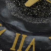 Horloge murale en résine personnalisée, belle horloge d'art faite à la main, horloge murale d'art faite à la main sans verre pour la cuisine de la maison