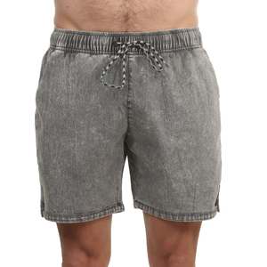 Ropa Urbana Ligera Hecha en Fábrica, Estilo Sólido con Efecto Desgastado por el Sol, Corte Holgado, Felpa Francesa, Lavado Ácido, Transpirable, de Secado Rápido para Hombre - Product Image 1