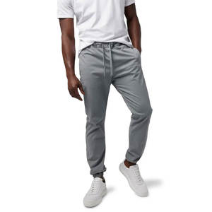 กางเกงวอร์มผู้ชายแบบตรงผ้าคอตตอนระบายอากาศกางเกงกีฬาจ๊อกกิ้งยางยืดสไตล์สตรีทปรับแต่งได้ - Product Image 5