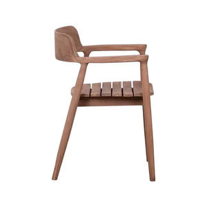 Silla de Comedor de Madera de Teca Maciza de Diseño Moderno con Características Ecológicas e Impermeables para Uso en Interiores/Exteriores y Muebles para el Hogar - Product Image 3
