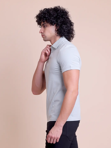 Camiseta de media manga para hombre de la mejor calidad, básica, estirable para cuello de Polo, ropa informal esencial cómoda para el trabajo Social 100% - Product Image 4