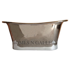 อ่างอาบน้ำสแตนเลสสตีลทรงรีเกรดโรงแรมหรูหราทรงรีสีเงินพร้อมฟังก์ชันแช่สำหรับห้องน้ำ - Product Image 3