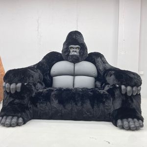 Sofá Modular en Forma de L de Tres Plazas Gorilla King Kong, Sofá Chesterfield Moderno con Almacenamiento, Tapizado en Tela PU, Sin Respaldo ni Brazos, para Sala de Estar - Product Image 5