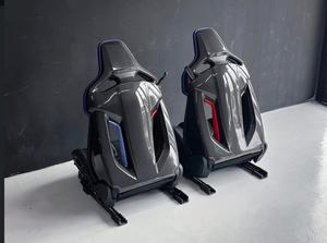 เบาะนั่งหนังสีดำน้ำเงินแบบ Recaro รุ่น M2-M8 สำหรับรถ G80 ที่ได้รับการปรับแต่ง - Product Image 4