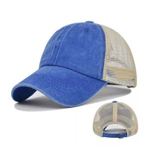 หมวกเบสบอลตาข่ายระบายอากาศ5แผงหมวกกีฬากลางแจ้งปรับได้น้ำหนักเบาปักโลโก้ได้ตามต้องการ - Product Image 3