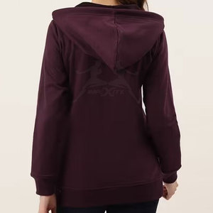เสื้อฮู้ดซิปครึ่งตัวใส่สบายๆพร้อมวัสดุยืดได้และมีฮู้ดแบบครึ่งซิปที่ทันสมัยและเนื้อนุ่ม - Product Image 2