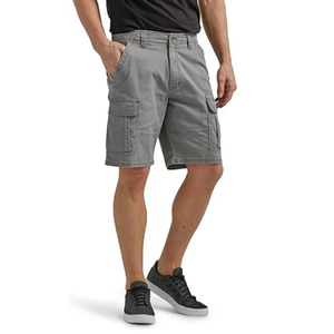Seis bolsillos abotonados gris liso Cargo Shorts verano ligero algodón diseño personalizado pantalones cortos para hombres - Product Image 1