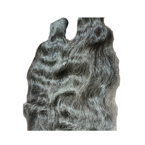 Mèches de cheveux vierges naturelles ondulées, non traités, cuticules intactes et Extension de cheveux avec couleur noire naturelle, trame de cheveux à la Machine - Product Image 1