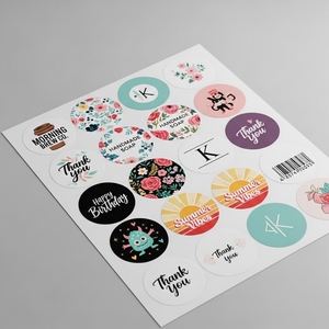 Etiqueta adhesiva redonda personalizada con logotipo para marcas comerciales y Etiquetado de Productos - Product Image 2