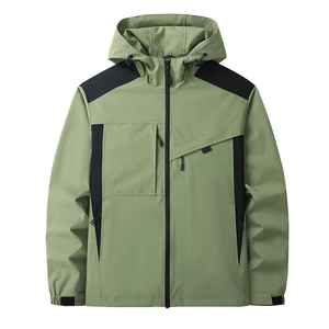 Chaqueta cortavientos impermeable al por mayor de marca de alta calidad de carcasa dura con capucha personalizada su propio diseño y logotipo - Product Image 1