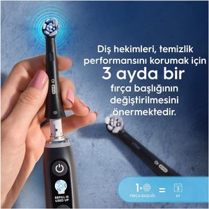 Cabezales Originales Oral-B iO Series Ultimate Clean Negros, Filamentos Cruzados, 6 Unidades - Product Image 5