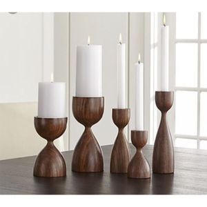 Bougeoir chauffe-plat Table de conception unique Bougeoir en bois Chandelier Matériau en bois de haute qualité Bougeoir de table - Product Image 5