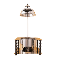 Chauffe-plat moderne en métal avec couvercle en dôme pour le service de buffet arabe du Ramadan |   Bol de service rond isotherme de luxe pour plats chauds