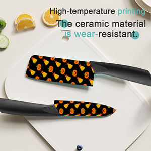 Couteau de chef de qualité commerciale, revêtement céramique, plastique, ambidextre, passe au lave-vaisselle, pour le camping en plein air, livraison rapide, vente chaude - Product Image 4