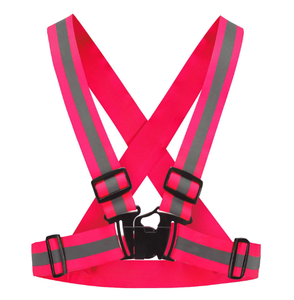 Nueva llegada chaleco reflectante de seguridad al aire libre con correas reflectantes impresas correr de noche ropa de ciclismo transfronteriza multicolor - Product Image 3