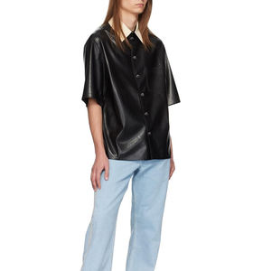 Camisas de Cuero Genuino para Mujer, Otoño/Invierno, Talla Personalizada, Transpirables, Ecológicas, Ropa Urbana - Product Image 4