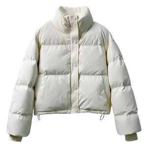 Manteau matelassé léger à capuche pour hommes Veste en duvet chaude d'hiver de haute qualité en tissu de toile épaisse de grande taille avec logo à l'avant - Product Image 4
