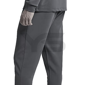 Venta al por mayor precio de fábrica logotipo personalizado 80% CVC mezcla de algodón cintura elástica cordón casual esencial pantalones de chándal para los hombres - Product Image 6