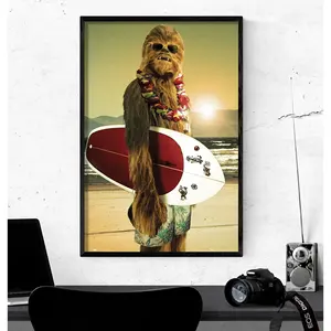 Affiche Star Wars de style moderne Chewbacca Surfin' pour décoration murale - Product Image 3