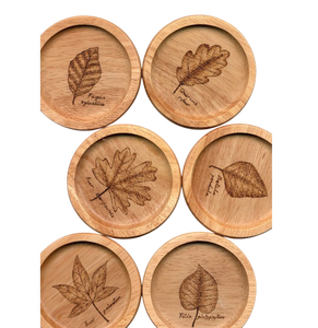 Sous-verres et tasses à café en bois faits à la main personnalisables pour hôtels, restaurants, fêtes à la maison - Product Image 3