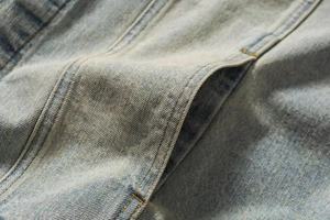 Veste d'hiver personnalisée Y2K en denim avec fermeture à glissière en métal doublure en polaire Veste délavée en denim vintage usée pour hommes - Product Image 5