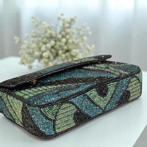 Bolsos Cruzados de Playa de Lujo HUSSAIN CRAFTS, Bolsos de Mano para Mujer, Bolsos de Hombro con Cuentas de Moda de Verano, Bolsos Clásicos de Algodón Personalizables para Mujer - Product Image 5