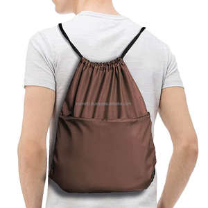Sac à cordon avec poche zippée sur le devant, léger et confortable à porter, sacs à cordon - Product Image 1