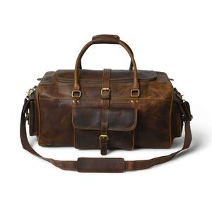 Bolsa de Viaje de Cuero Genuino Voyager, Artesanía Premium, Elegante, para Negocios, Ocio, Viajes, Duradera, Ligera, Resistente al Agua - Product Image 1