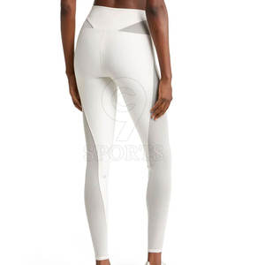 Women's Fitness Activewear Seamless Mid-Waist Elastic Waist <b>Leggings</b> with Solid <b>Pattern</b> Quick Dry & Breathable Workout Pants - Product Image 4