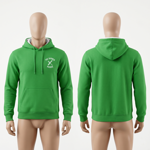 Sudadera con Capucha para Hombre, 320 GSM, Algodón y Poliéster, Felpa, Verde Lima, Premium, con Logotipo Bordado Personalizado y Bolsillo Canguro - Product Image 3