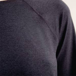 92% poliéster reciclado 8% Spandex Slim Fit secado rápido antiolor pimienta negra renovar transpirable manga larga Top - Product Image 4