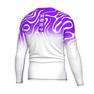 Fournisseur en gros de t-shirts de compression à manches longues pour hommes, imprimés sur mesure, pour le surf, le jiu-jitsu, le MMA, évacuant l'humidité - Product Image 2