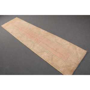 Turkish Vintage <b>Runner</b> Rug 2.4x9.1 ft, Yellow <b>Green</b> Plants & trees Rug - Product Image 1