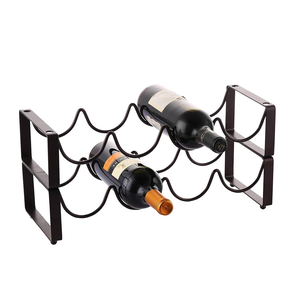 Botellero de Metal Popular para manualidades para el hogar, Bar, restaurante, uso de 5 botellas, soporte, decoración de Bar, estante elegante - Product Image 2