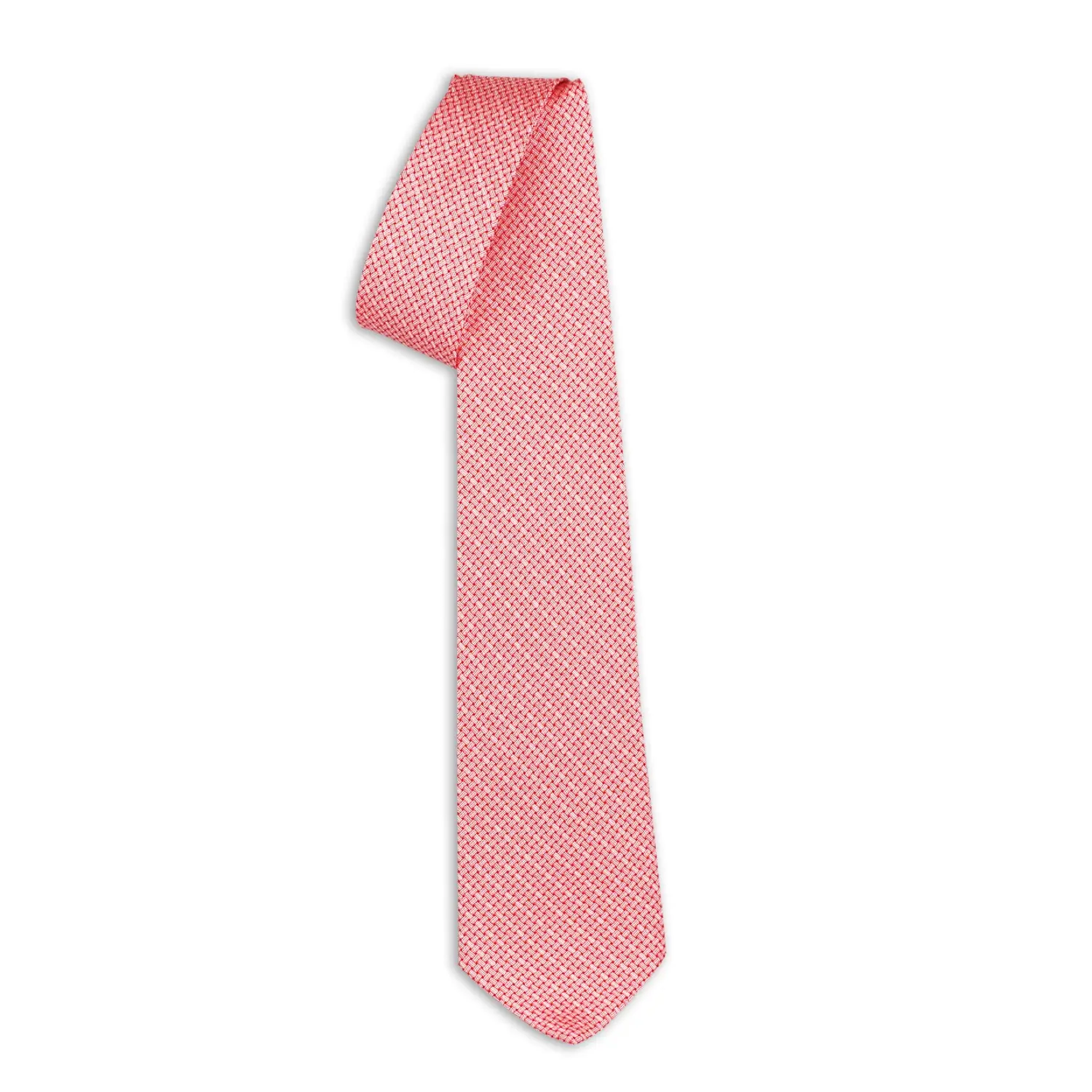 Beyler için Premium İtalyan bağları-148 cm ipek kravat Macerata mercan pembe-zamansız zarafeti keşfetmek