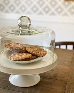 Présentoir à gâteaux gris galvanisé élégant Tendance Design de forme ronde Parfait pour les ustensiles de cuisine et les ustensiles de cuisson Présentoir élégant pour gâteaux - Product Image 5