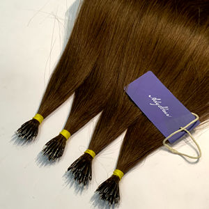 Luxe Double Dessiné Nano Anneau Vietnamien Vierge Extensions De Cheveux Italien Curl Style Toutes Les Couleurs Cuticule Vague Bundle - Product Image 1