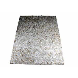 Handcrafted Hair-On Leather Large <b>Abstract</b> <b>Rug</b> for Living Room Bedroom Hallway - Product Image 1