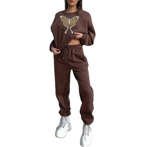 Ensemble de survêtement en molleton 100% coton pour homme |   Sweat à capuche à col rond |   Imprimé uni, séchage rapide, respirant, chaud, athlétique - Product Image 1