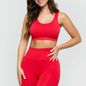 Combinaison de yoga pour femmes, exercice, col carré côtelé, sans manches, veste de sport, combinaison de yoga, ensembles de yoga - Product Image 6