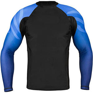 Camiseta de Compresión Personalizada para Hombre, Manga Larga, con Logotipo de Surf, MMA/BJJ, Rashguard Sublimado de Jiu Jitsu, Transpirable y de Secado Rápido - Product Image 1