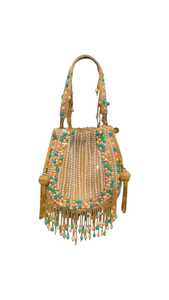 Embrayages de broderie perlée en pierre de cristal de concepteur artisanal sac à main portable de luxe avec une touche parfaite - Product Image 2