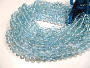 Cuentas redondas facetadas de Topacio azul natural, cuentas de piedras preciosas de Topacio Azul genuino, hebra de piedras preciosas BT de 5-6mm de tamaño, cuentas largas de 5 pulgadas - Product Image 4