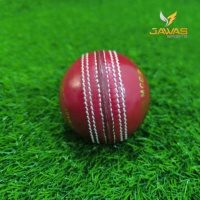 JAWAS SPORTS Lot de 4 balles de cricket en cuir véritable cousues à la main, personnalisables, avec grip supérieur, durables, logo personnalisé, taille 6