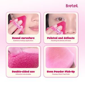 Éponge à poudre en vrac en coton doux en forme de goutte et de triangle pour cosmétiques, vente en gros - Product Image 5