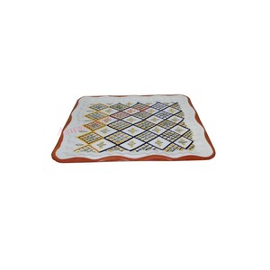 Plateau de service de conception florale de forme carrée de haute qualité - Product Image 5