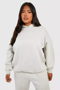 Plus Size Women's Hoodies Manufacturer Drop Shoulder <b>Grey</b> Custom Screen Print Logo Pullover Hoodies and <b>Sweatshirts</b> for Women - Product Image 5