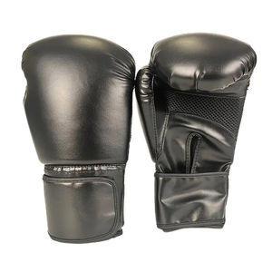 Guantes de boxeo de cuero PU con logotipo personalizado, buena calidad, transpirables, de talla grande, impermeables, ropa deportiva de Kickboxing de 8oz para competición - Product Image 4